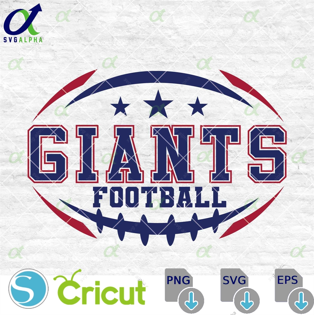 Giants Football Svg Football Svg Sports Svg Football Shirt Sublimation Designs Png Dxf Jpg Eps
